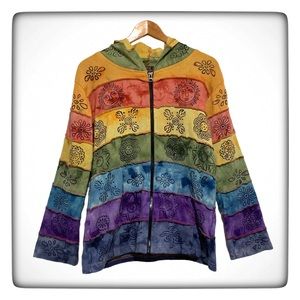 Rising International Rainbow Ally Hoodie Zip Up Sweater